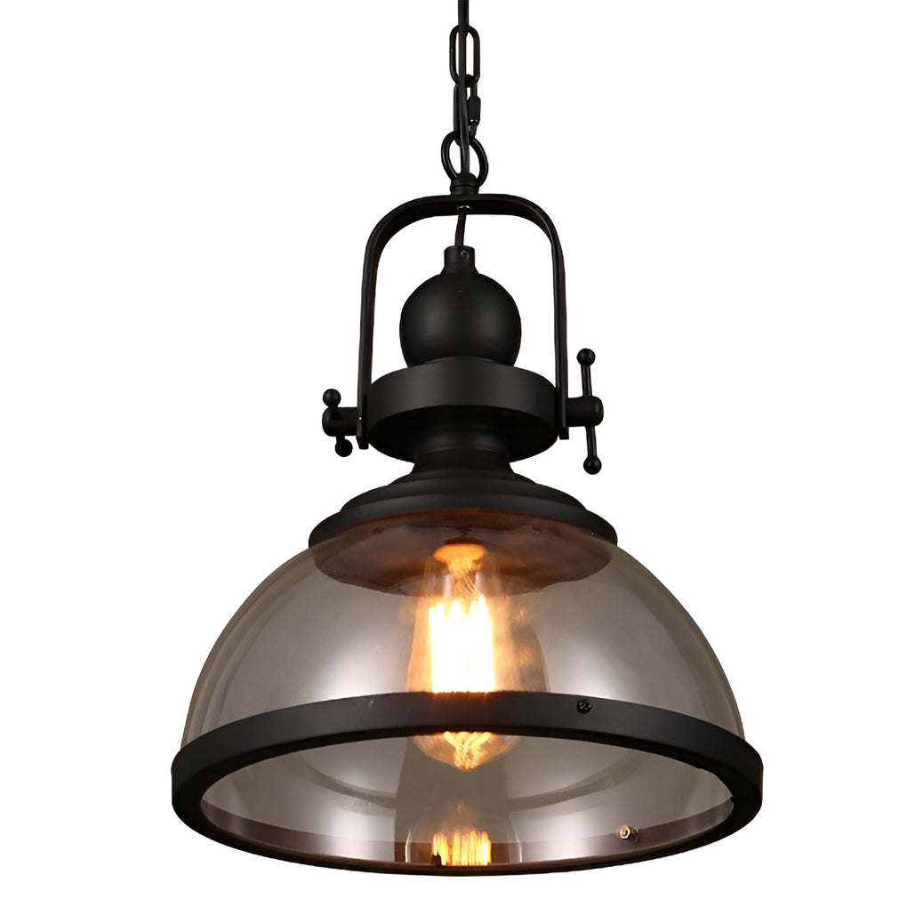 Retro Industrial Glass Pendant Lamp - Stylish Hanging Light Fixture for Warm Ambiance 6