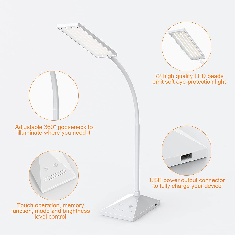 Velara Dimmable USB LED Desk Lamp