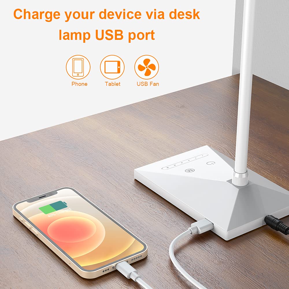 Velara Dimmable USB LED Desk Lamp