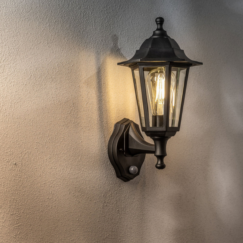 Elegant Outdoor Wall Lantern Sconce with Motion Sensor – Timeless Design for Automatic Illumination 3