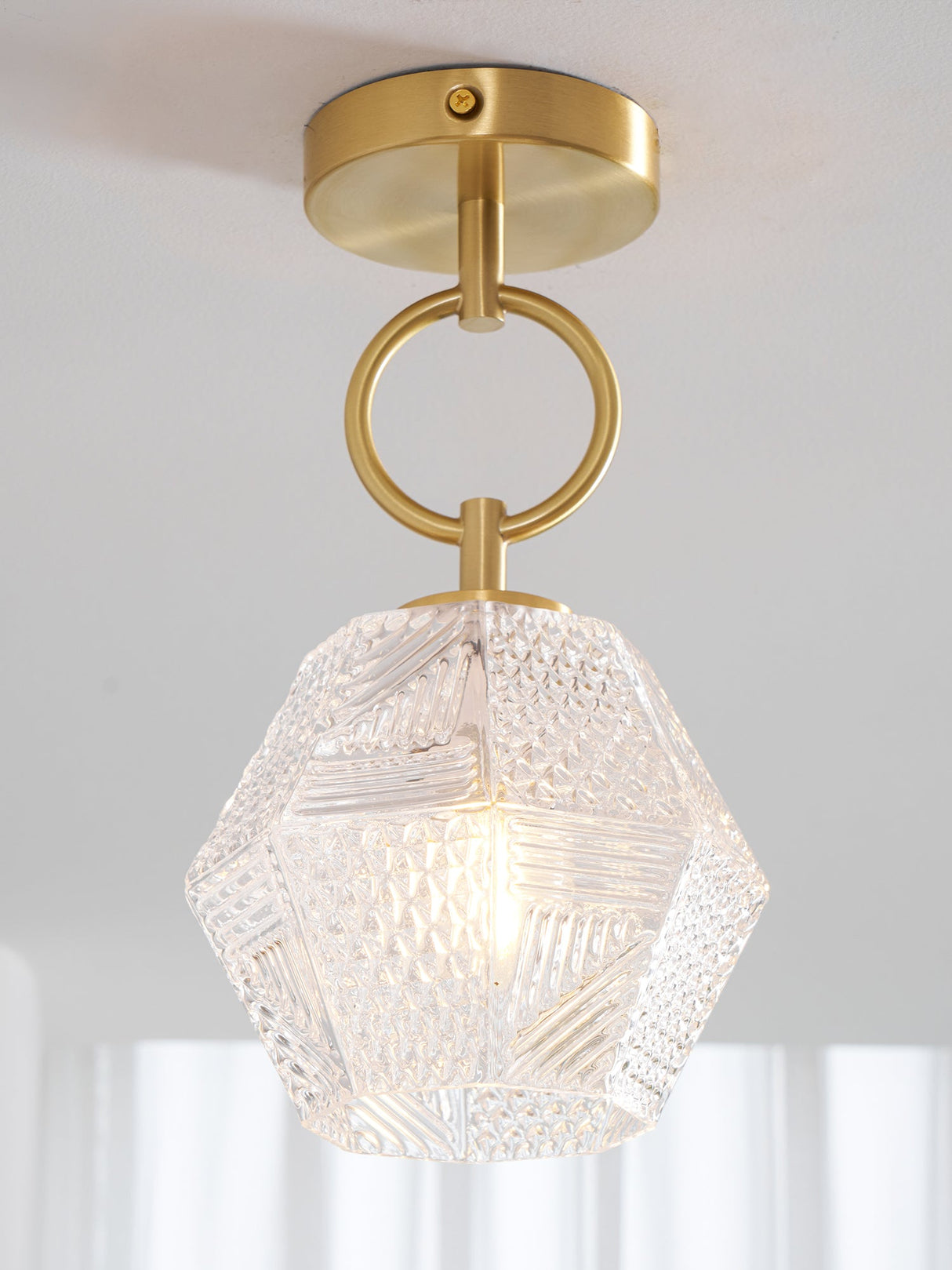 Geometric Glass Ceiling Light