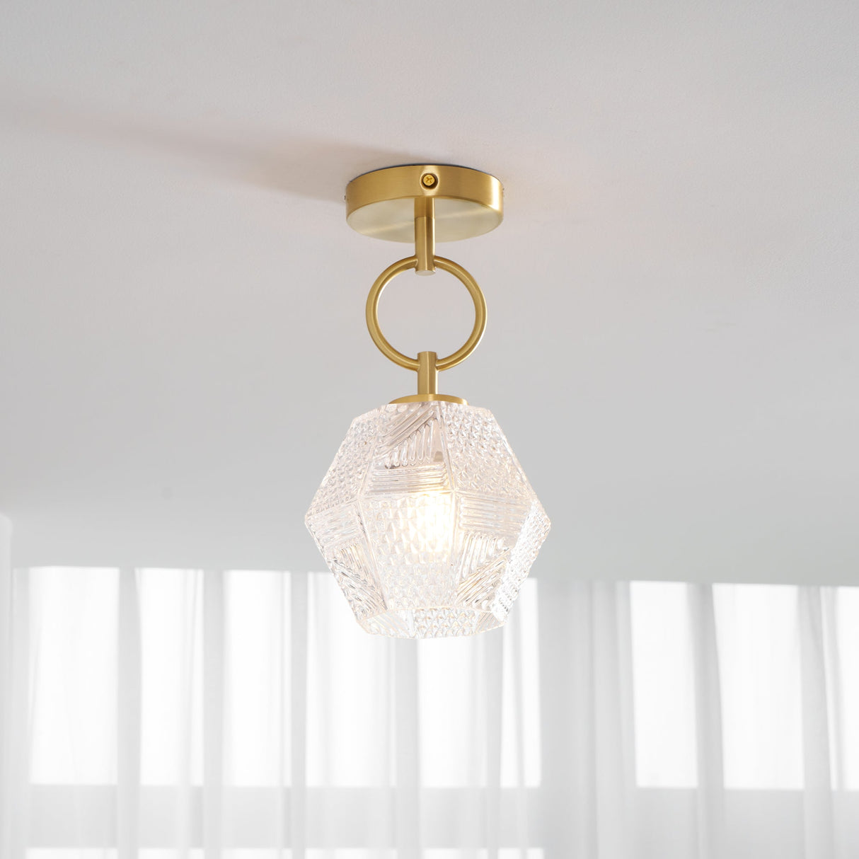 Geometric Glass Ceiling Light
