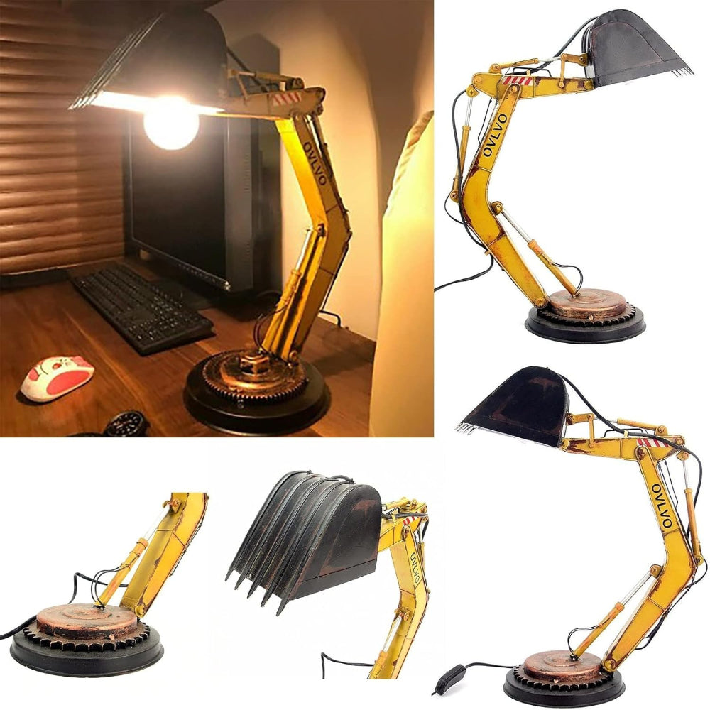 Creative LED Excavator Desk Lamp with Warm Lighting – Unique Industrial Accent for Playful Spaces 5
