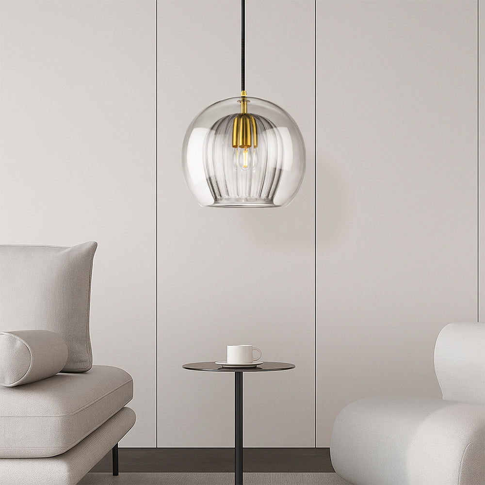 Modern Smoked Glass Pendant Light