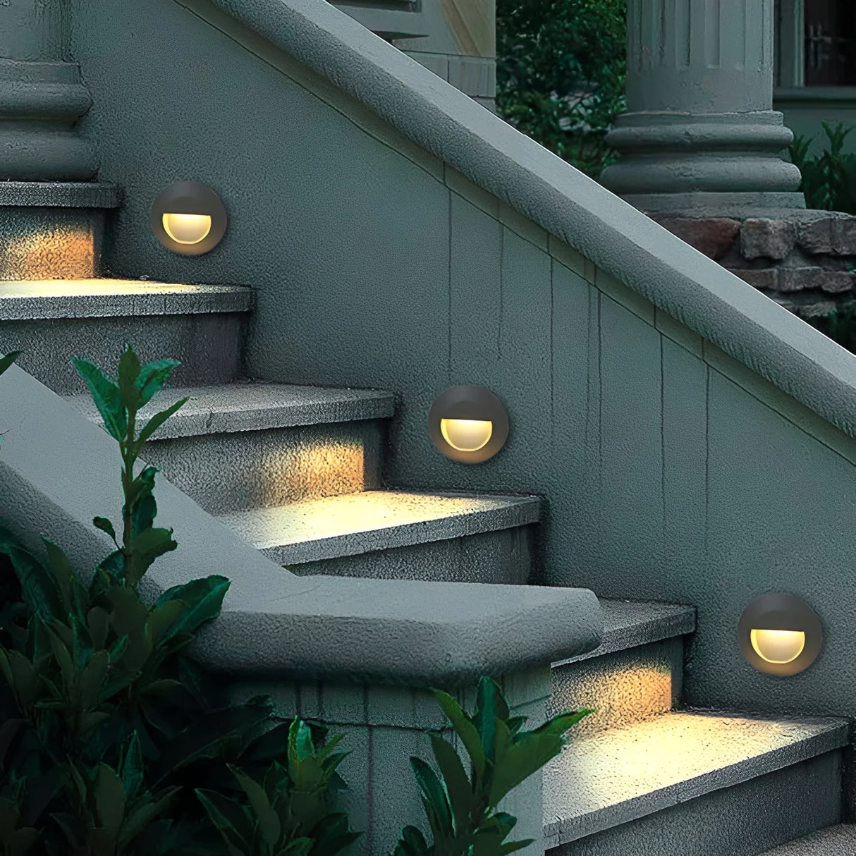 Orvalo | Round LED Outdoor Staircase Light with Soft Illumination – Energy-Efficient Lighting for Safety 10
