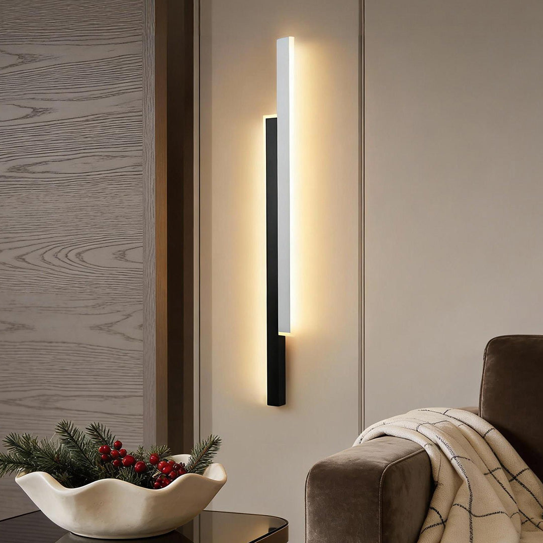 Nordic Minimalist Wall Sconce Light - Adjustable Dual-Strip LED with Modern Design for Stylish Illumination 12