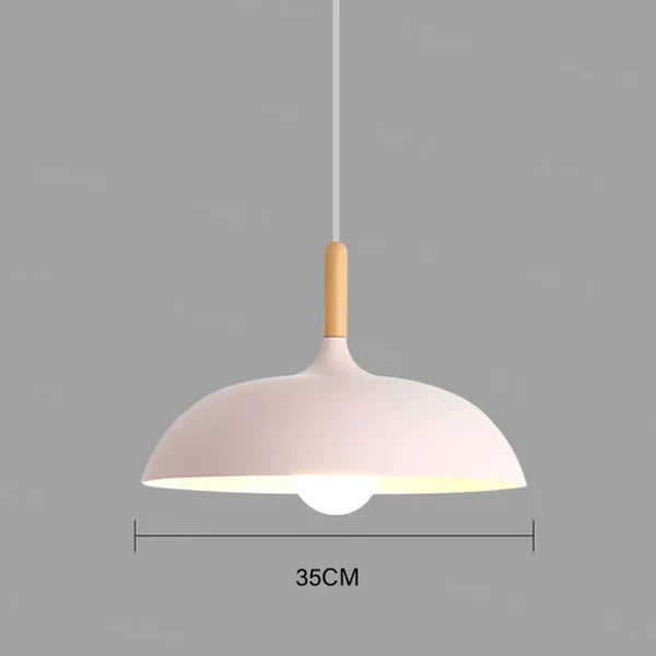 NordicOak Modern Oak Ceiling Lamp - Scandinavian Design with Adjustable Hanging Cord for Versatile Lighting 4