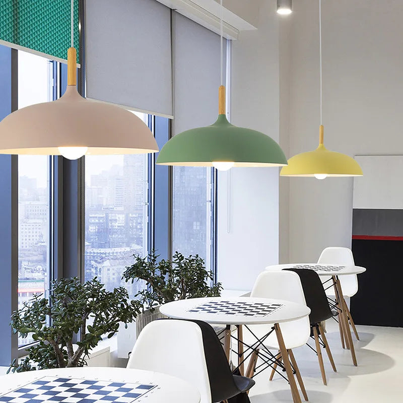 NordicOak Modern Oak Ceiling Lamp - Scandinavian Design with Adjustable Hanging Cord for Versatile Lighting 12