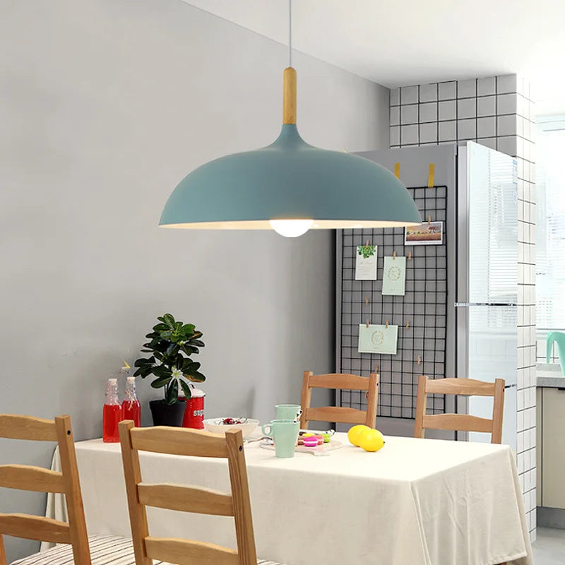 NordicOak Modern Oak Ceiling Lamp - Scandinavian Design with Adjustable Hanging Cord for Versatile Lighting 11