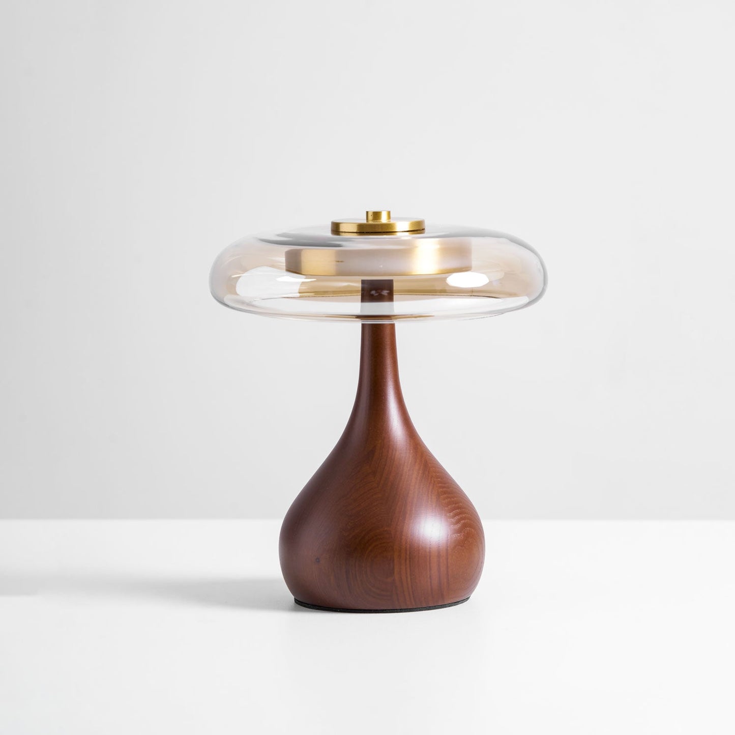 Velora Glass Wood Table Lamp