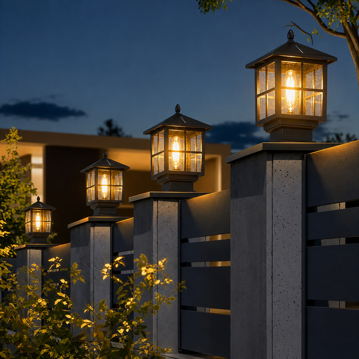 Classic Solar Post Light Lantern Outdoor
