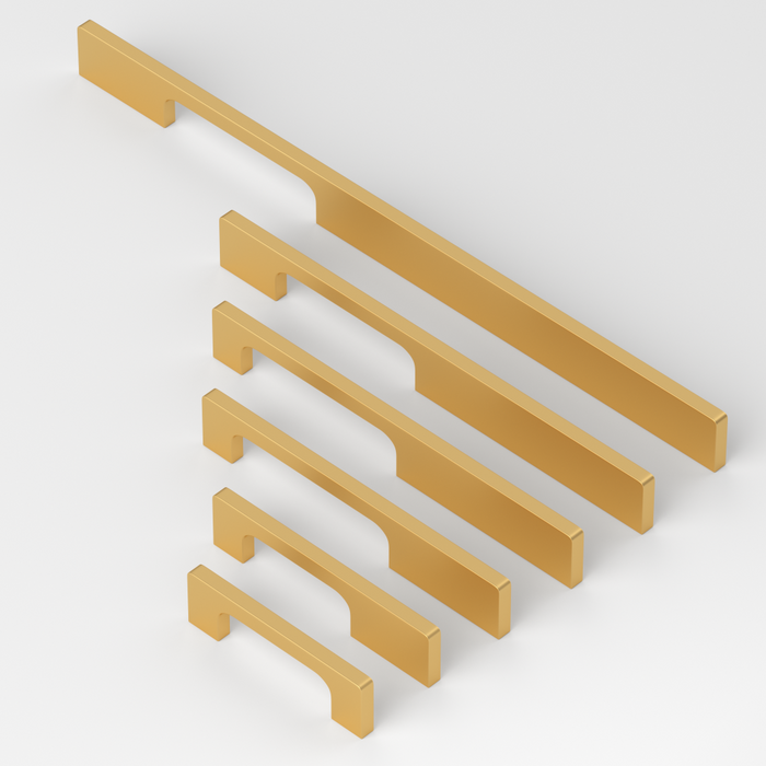 Luxura Brushed Brass Cabinet Handles - Decorative Pulls in Multiple Sizes for Modern Interiors 24