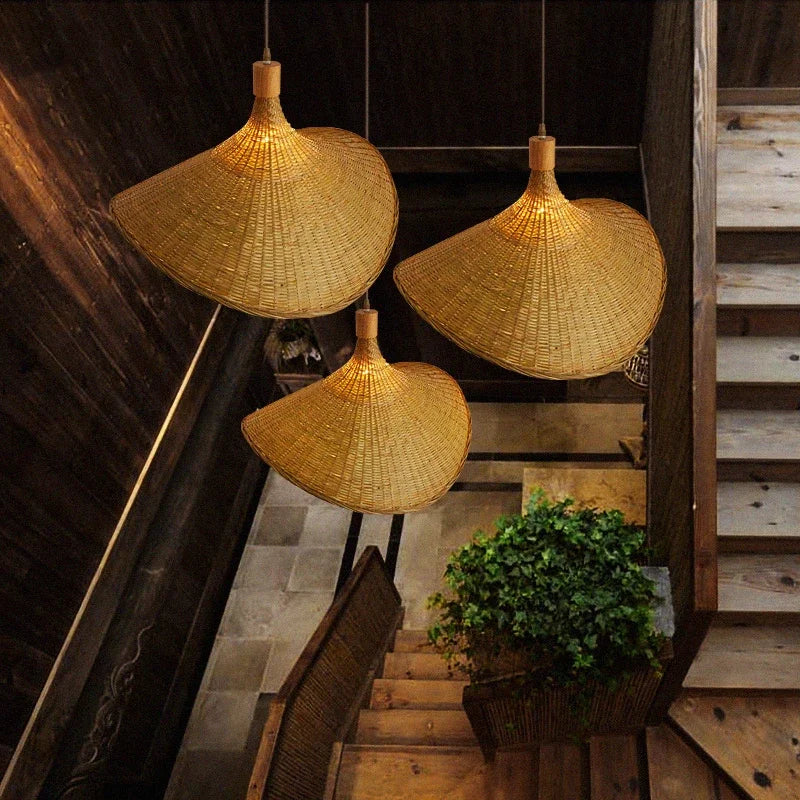 BambooHaven Woven Bamboo Pendant Lamp - Natural Design for Cozy Atmosphere 6