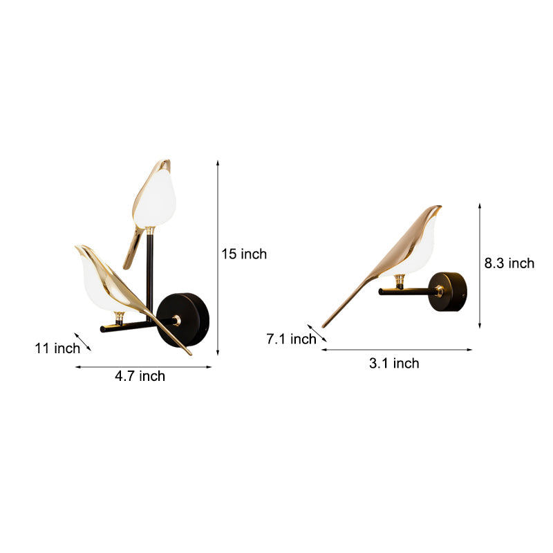 Nordic Bird Wall Sconces - Dimmable LED Light with Soft Glass Shade for Cozy Ambiance 10
