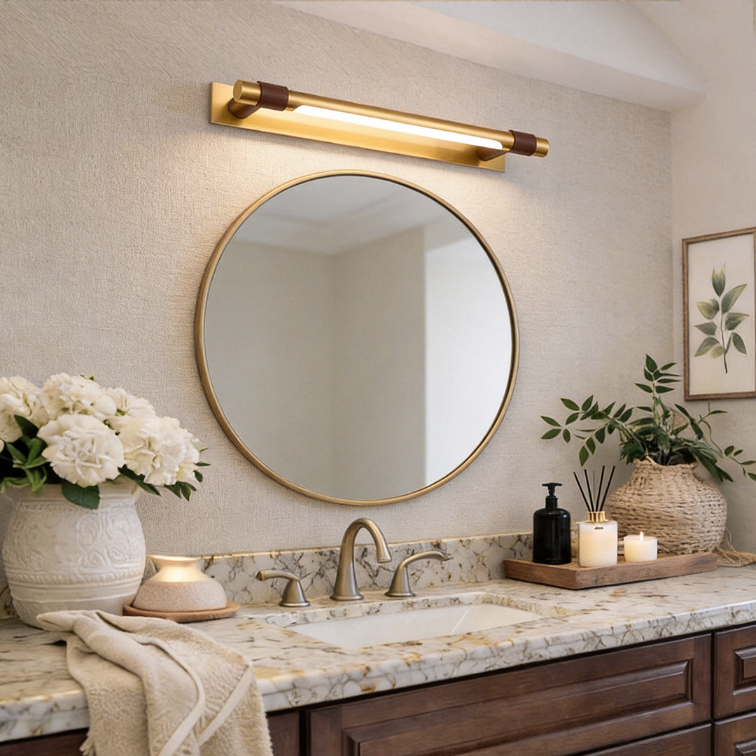Elegant Black and Gold Vanity Light - 120° Rotatable Design for Modern Bathrooms 5