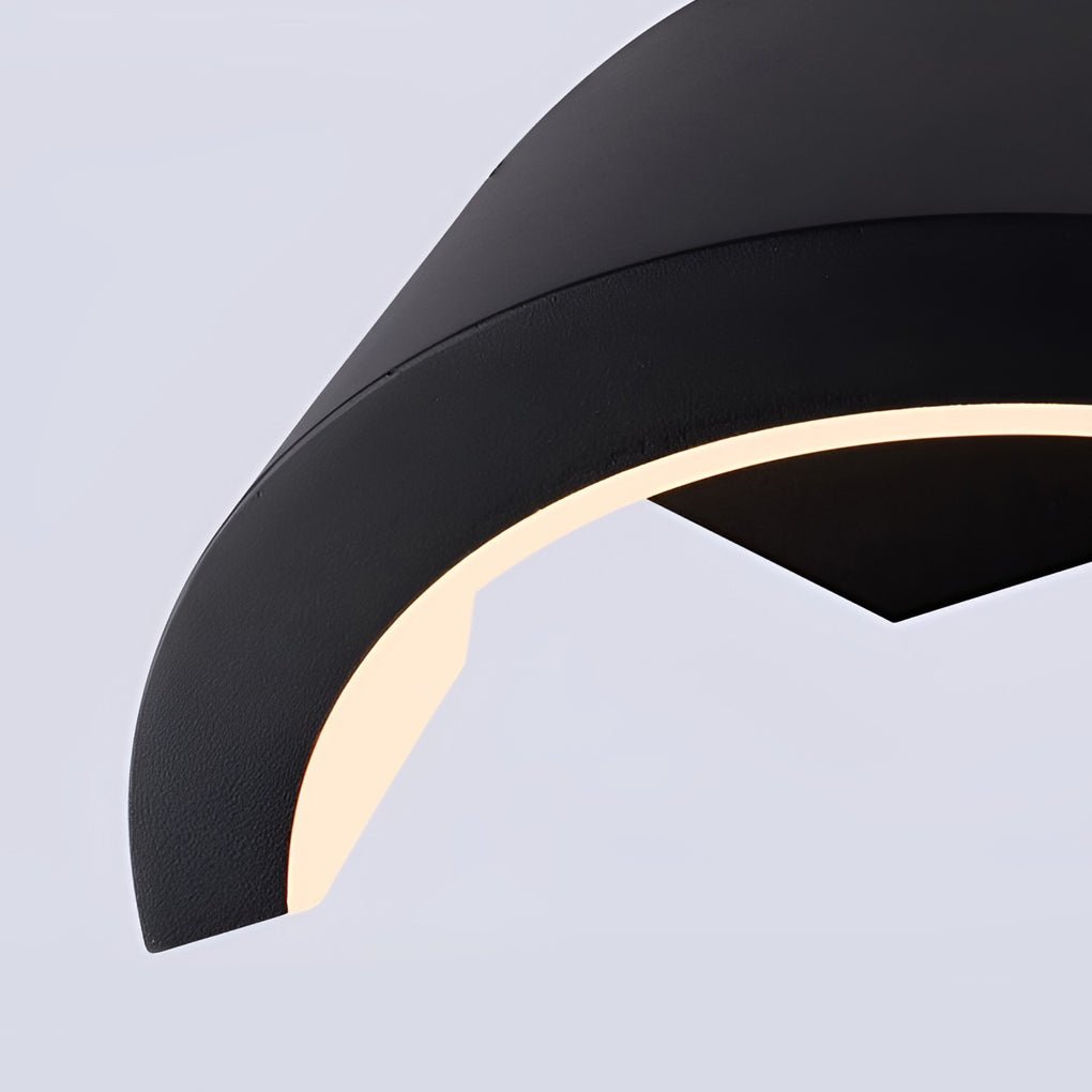 Curved Glow Black Outdoor Wall Light - Industrial LED Sconce with Motion Sensor for Stylish Illumination 10