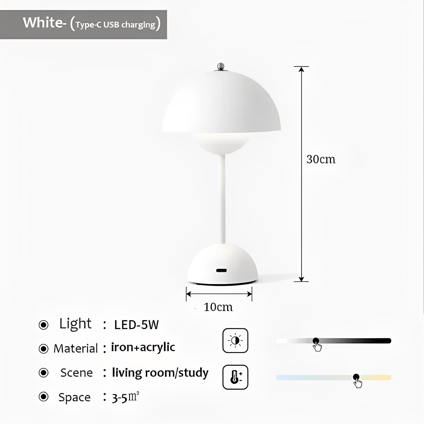 Elegant Wireless Table Lamp – Cordless LED Desk Lamp with Adjustable Brightness for Versatile Lighting 25