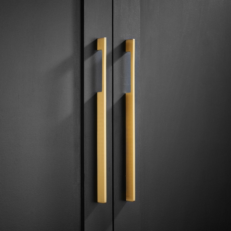 Luxura Brushed Brass Cabinet Handles - Decorative Pulls in Multiple Sizes for Modern Interiors 7