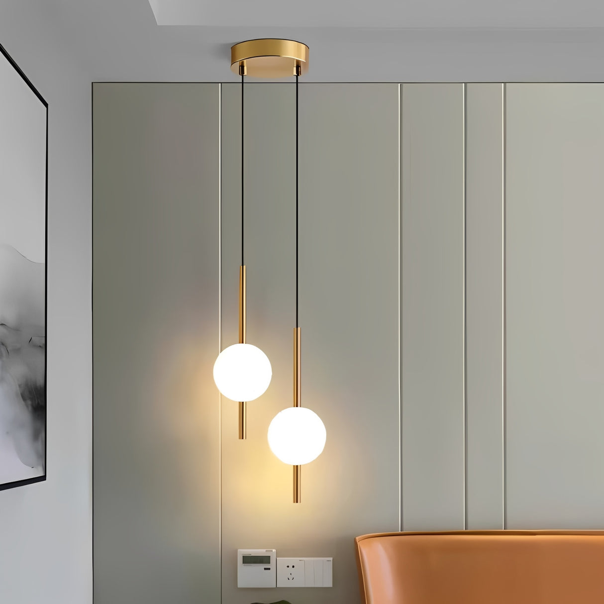 Elegant Glass Pendant Light – Adjustable Chain for Modern Kitchen Lighting 7