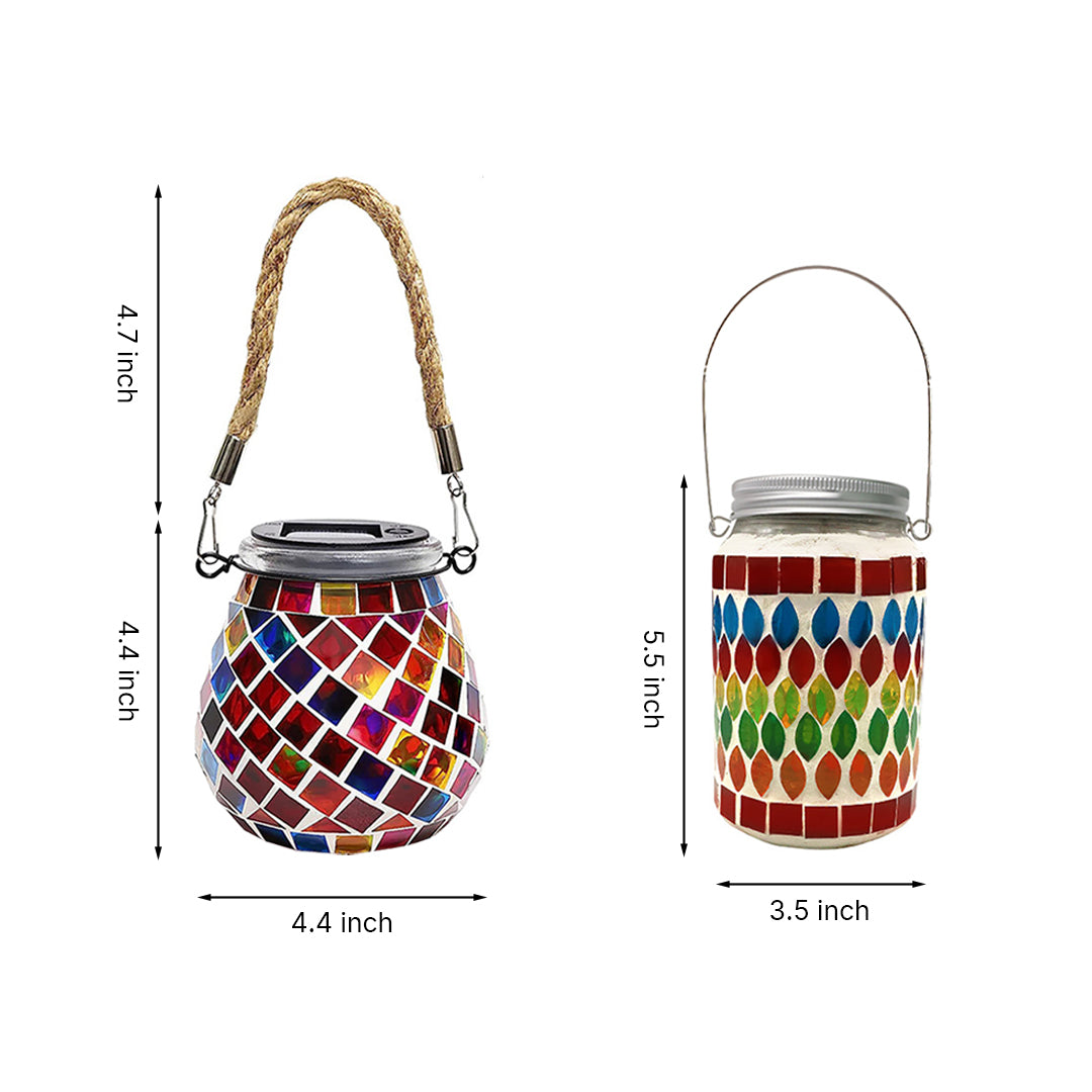 Vibrant Solar Glass Mosaic Cup Lamp - Colorful Landscape Lighting for Outdoor Ambiance 17