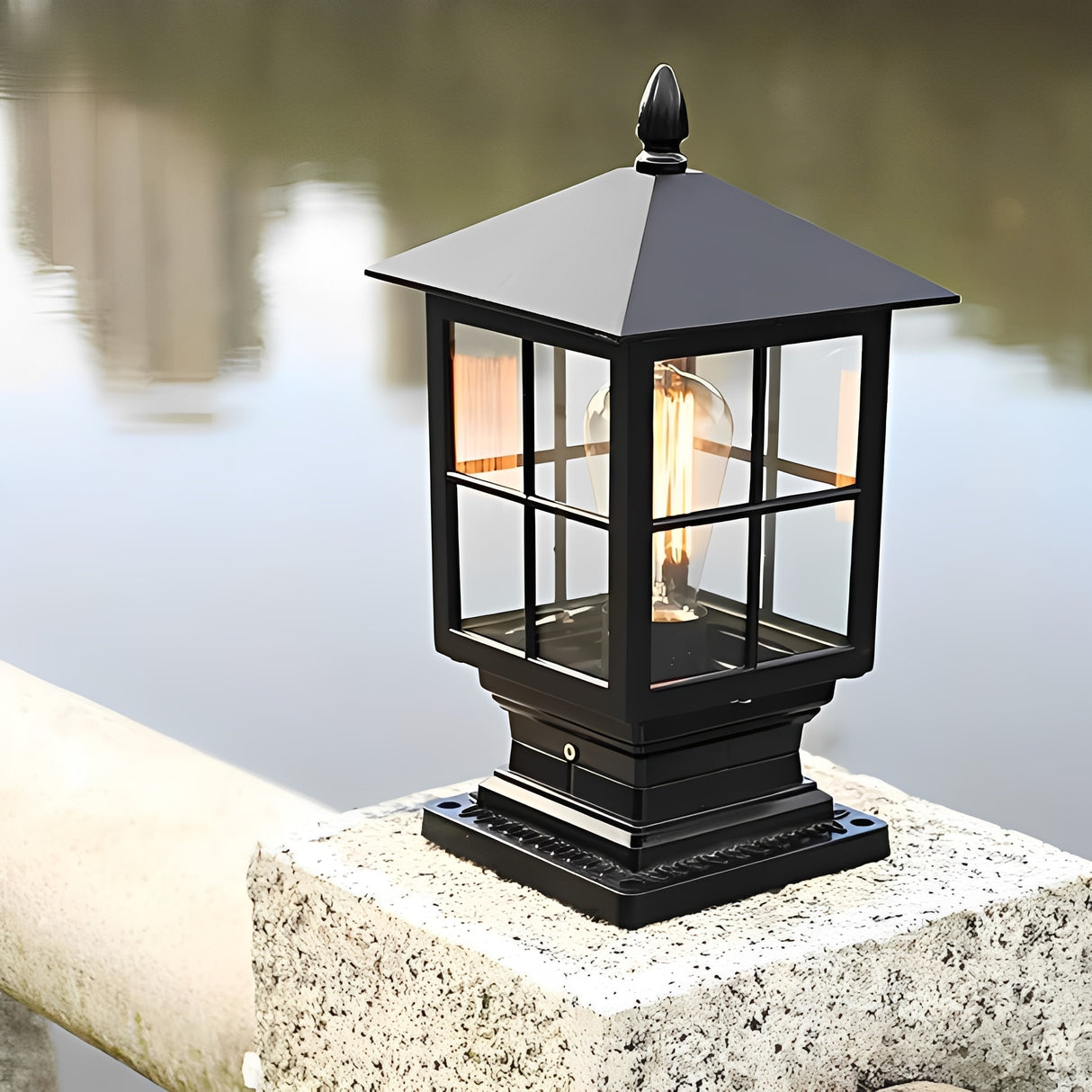 Stone Light Pillar LED Outdoor Light with Dual Power Modes – Waterproof Design for Traditional Spaces 9