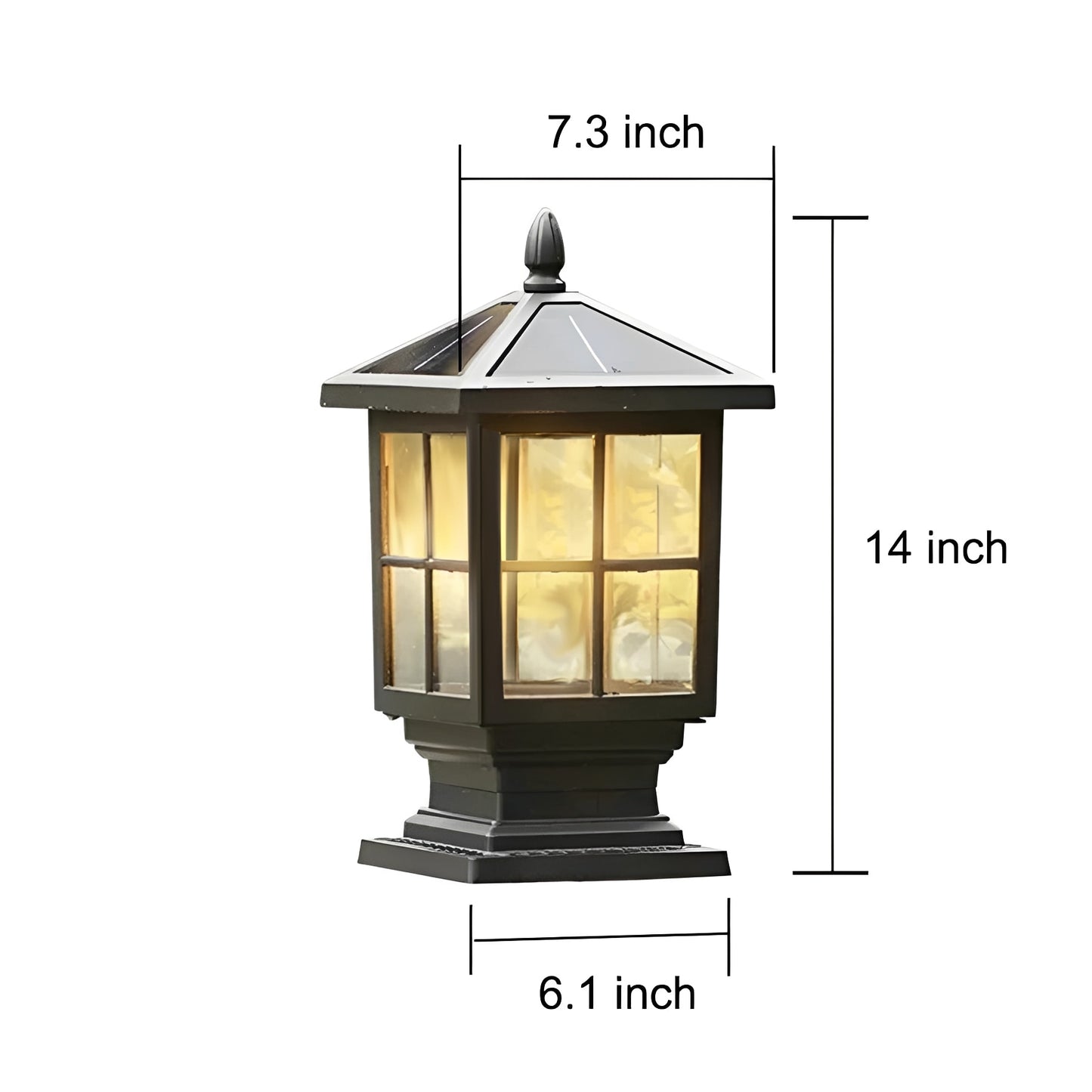 Stone Light Pillar LED Outdoor Light with Dual Power Modes – Waterproof Design for Traditional Spaces 13