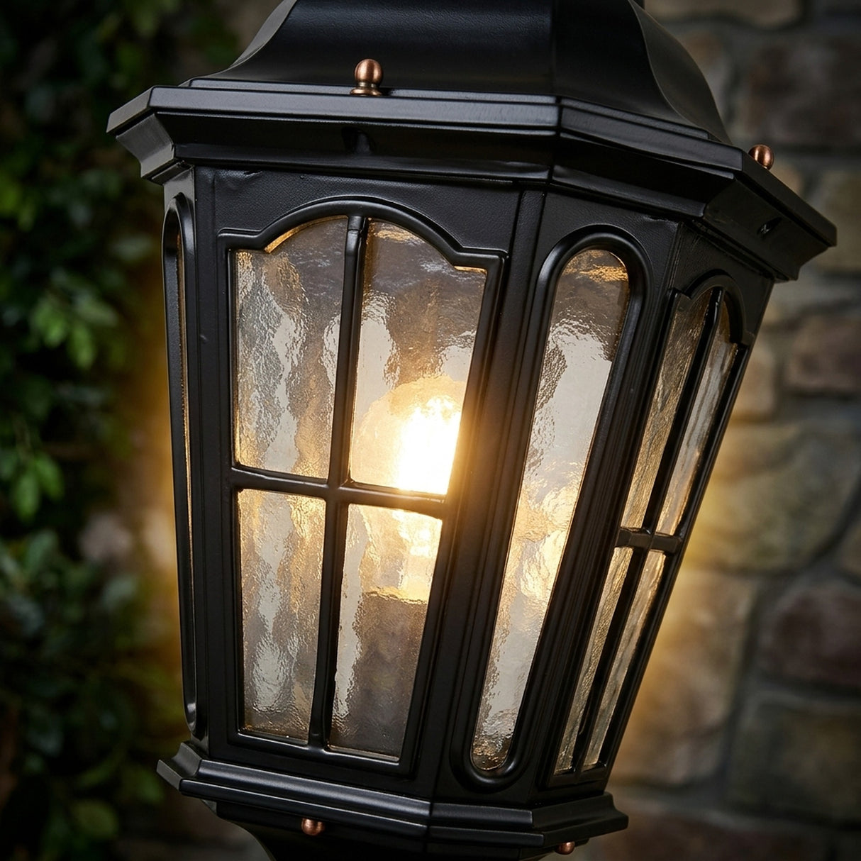 Elegant Stone Pillar Light Fixture - Retro Pavilion-Style LED Lighting for Outdoor Spaces 14