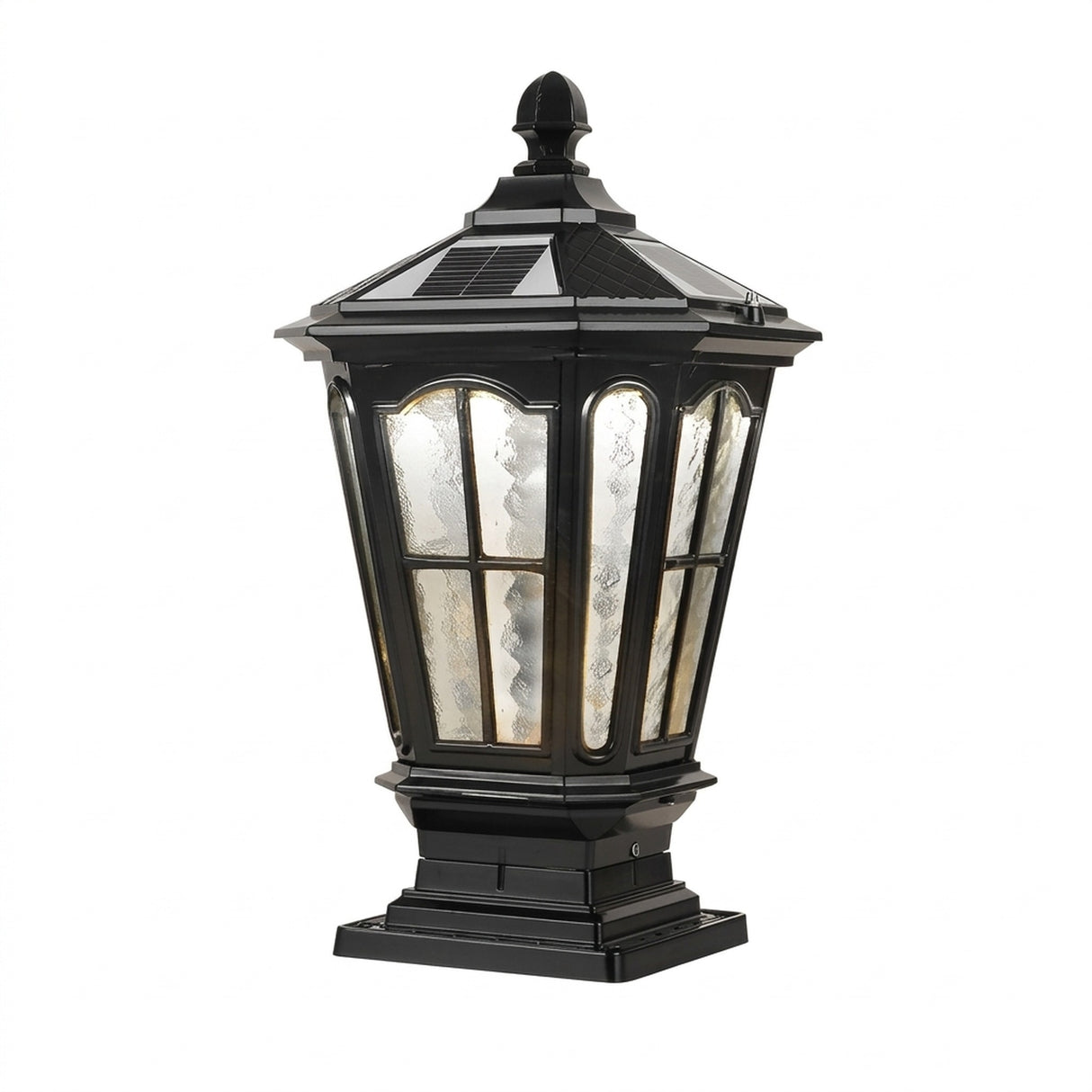 Elegant Stone Pillar Light Fixture - Retro Pavilion-Style LED Lighting for Outdoor Spaces 10