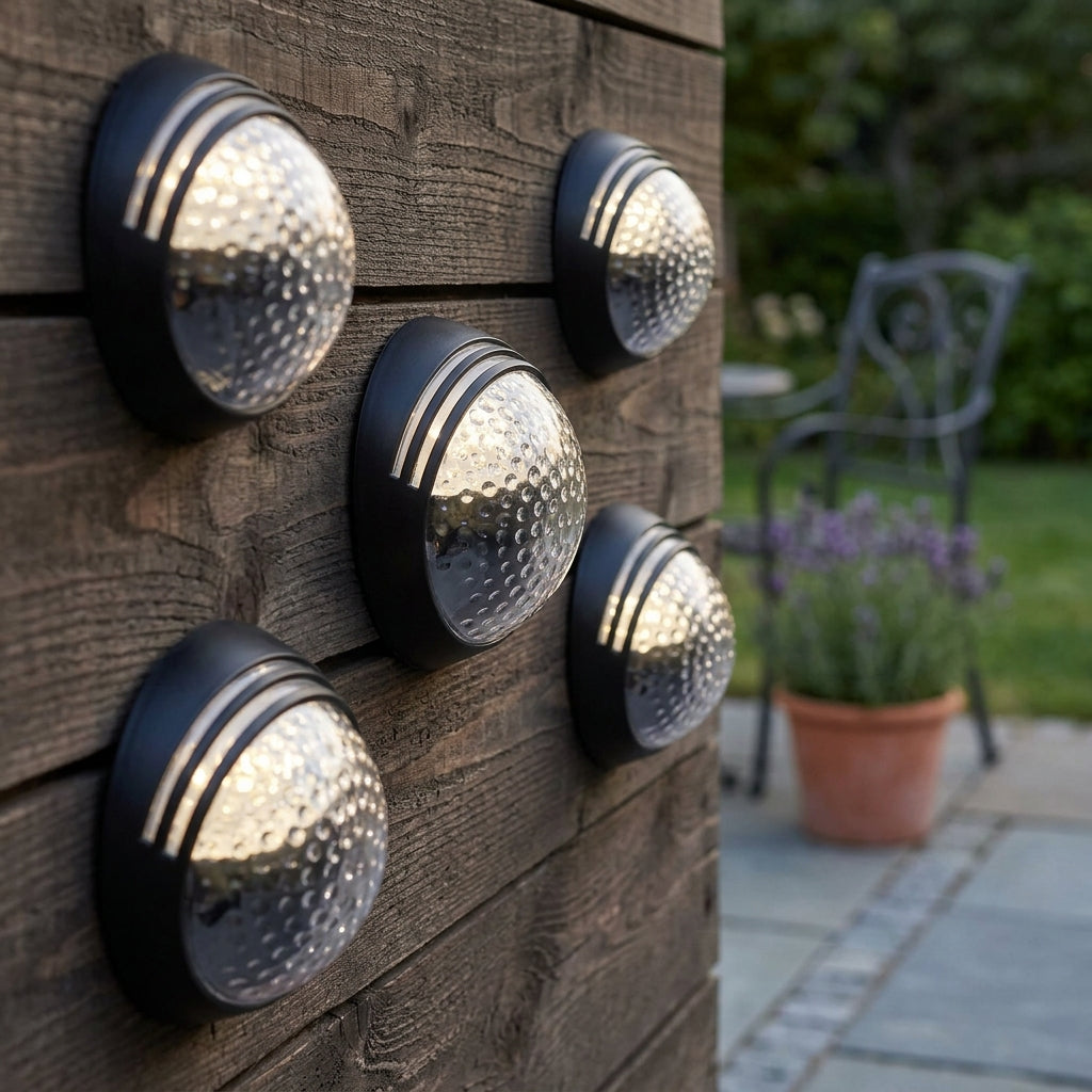 Voneva Solar Wall Lights Outdoor Fence 4-Pack lifestyle 3