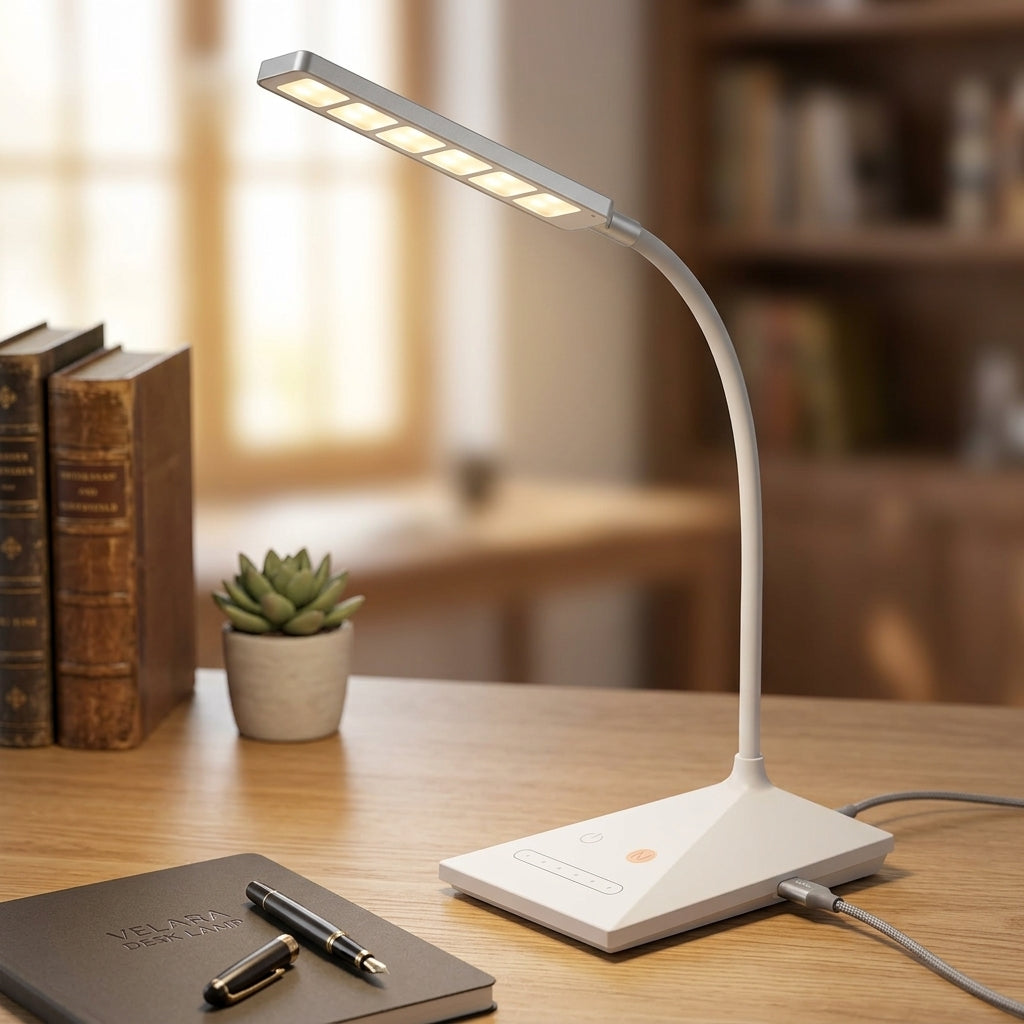 Velara LED Desk Lamp Dimmable USB lifestyle 2
