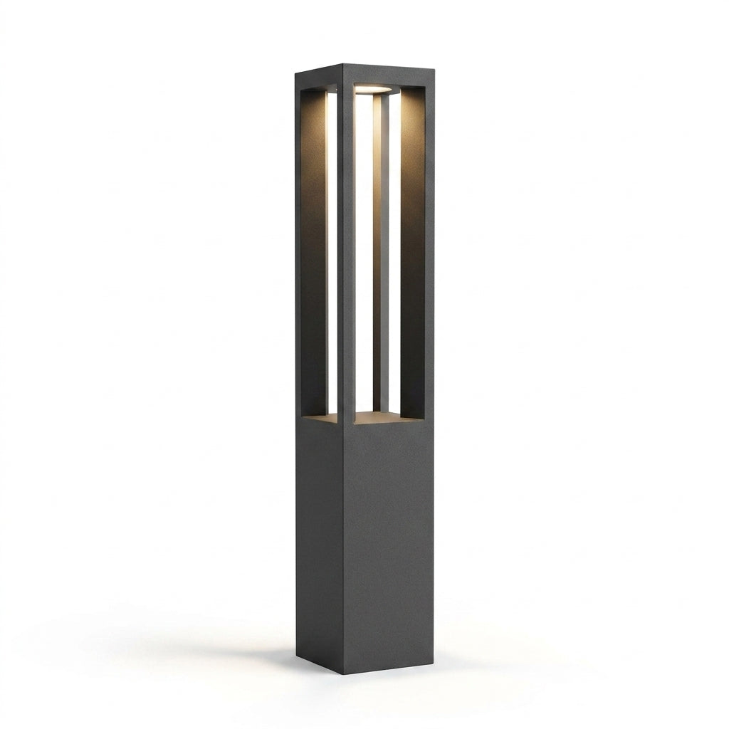 Grova Black 4-Beam LED Garden Bollard Light hero