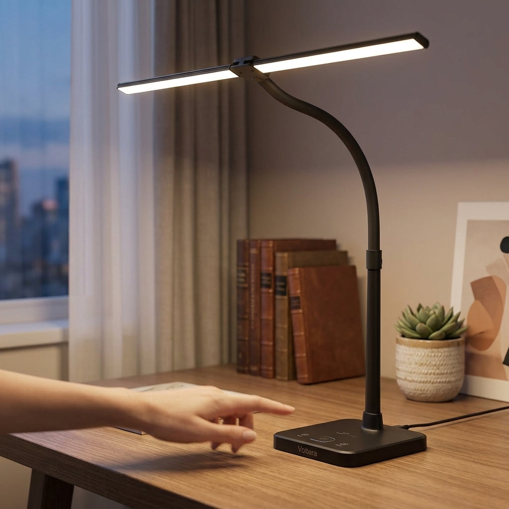 Voltera LED Desk Lamp Double Head Charger lifestyle 3