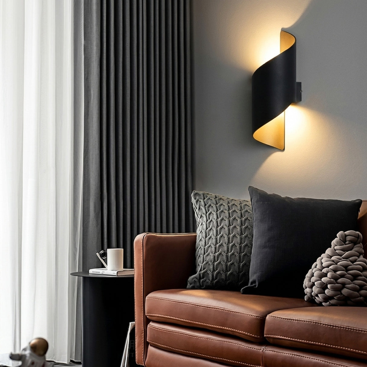 Spiral LED Outdoor Wall Light - Waterproof Dual-Sided Design for Modern Ambiance 2