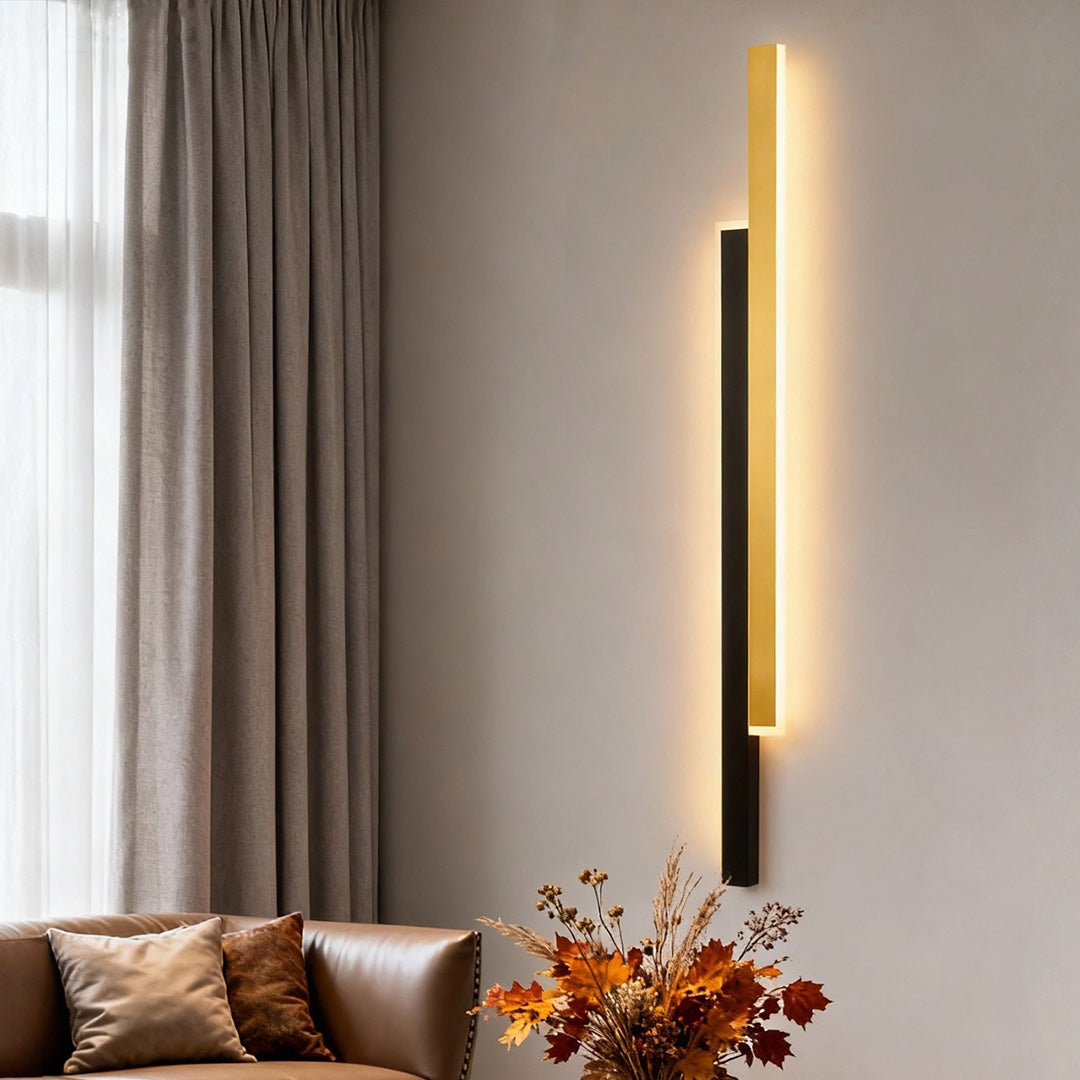 Nordic Minimalist Wall Sconce Light - Adjustable Dual-Strip LED with Modern Design for Stylish Illumination 11
