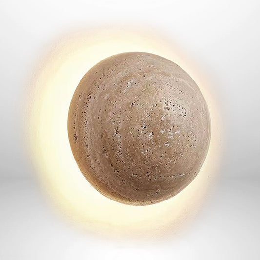 Anais Spherical Wall Lamp - Modern Travertine Design with Soft Diffused Light for Elegant Interiors 1