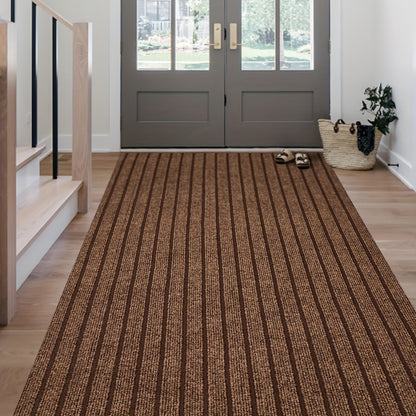 Stripe-Patterned Hallway Runner Rug - Non-Slip, Durable Design for Safety and Style 4