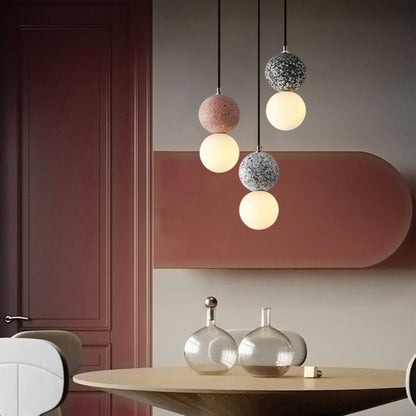 Aurora LED Pendant Light - Modern Black and White Glass Design for Dining and Kitchen 12