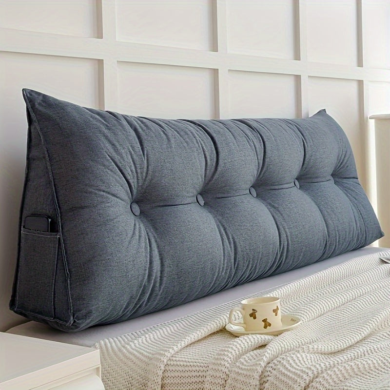 Zemra Triangular Wedge Pillow - Breathable Linen Back Support with Washable Cover for Ultimate Comfort 2