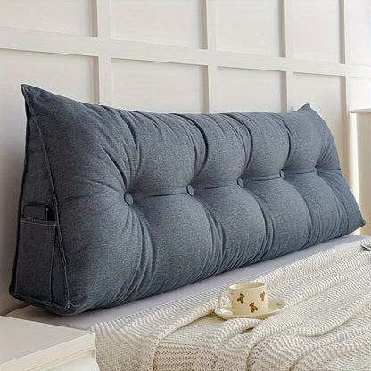 Zemra Triangular Wedge Pillow - Breathable Linen Back Support with Washable Cover for Ultimate Comfort 2