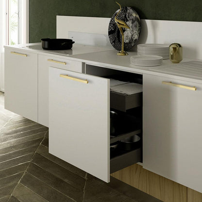 Modern Square Drawer Handles - Brushed Brass Stainless Steel Pulls for Cabinets 5
