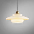 Opal White Glass Pendant Lighting - Adjustable Height for Elegant Kitchen Island Illumination 1