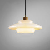 Opal White Glass Pendant Lighting - Adjustable Height for Elegant Kitchen Island Illumination 1