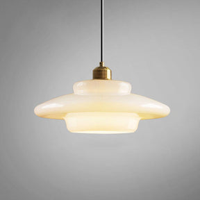 Opal White Glass Pendant Lighting - Adjustable Height for Elegant Kitchen Island Illumination 1