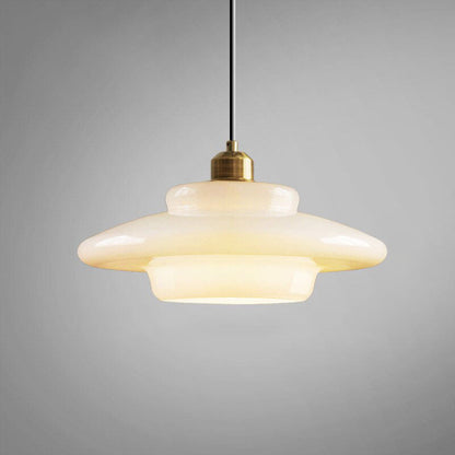 Opal White Glass Pendant Lighting - Adjustable Height for Elegant Kitchen Island Illumination 1