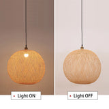 Bamboo Handwoven Pendant Lamp Shade - Lightweight Ceiling Fixture for Home Decor 13
