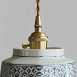 Ceramic Pendant Light - Adjustable Kitchen Pendant Lighting with Polished Copper Socket for Stylish Interiors 14
