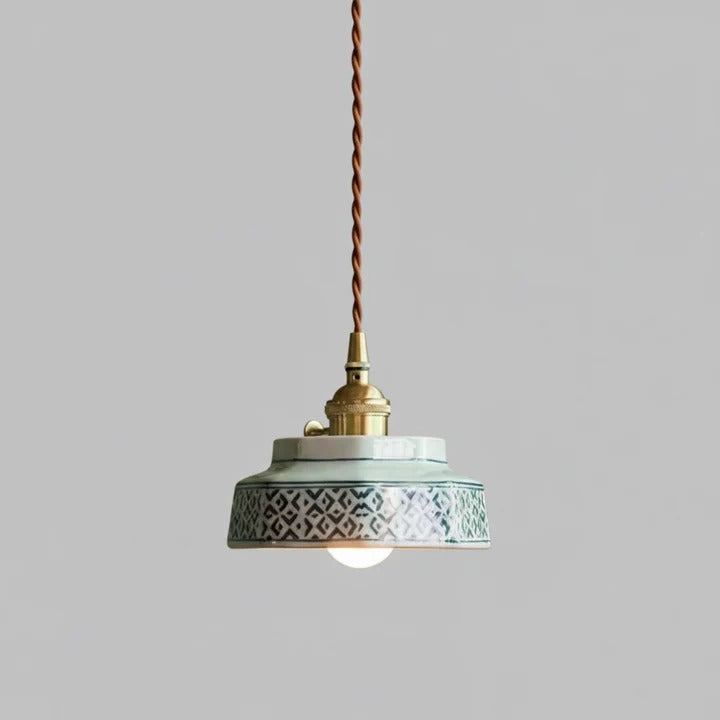 Ceramic Pendant Light - Adjustable Kitchen Pendant Lighting with Polished Copper Socket for Stylish Interiors 10