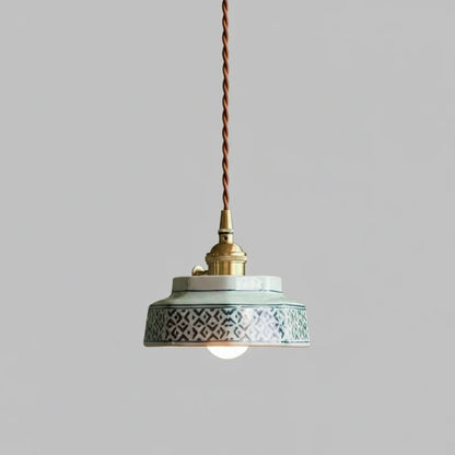 Ceramic Pendant Light - Adjustable Kitchen Pendant Lighting with Polished Copper Socket for Stylish Interiors 10