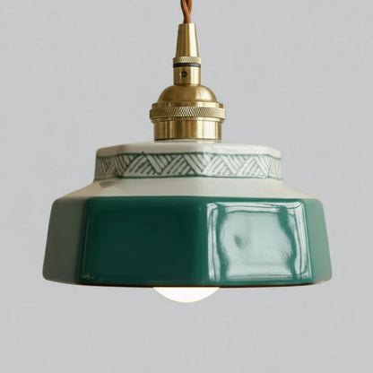 Ceramic Pendant Light - Adjustable Kitchen Pendant Lighting with Polished Copper Socket for Stylish Interiors 5