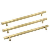 Modern Square Drawer Handles - Brushed Brass Stainless Steel Pulls for Cabinets 13